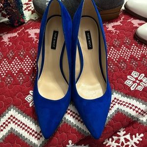 Blue Suede Pumps